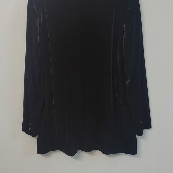 Joan Vass‎ Black Velvet Career Blazer Size 3p 16 - Picture 9 of 9
